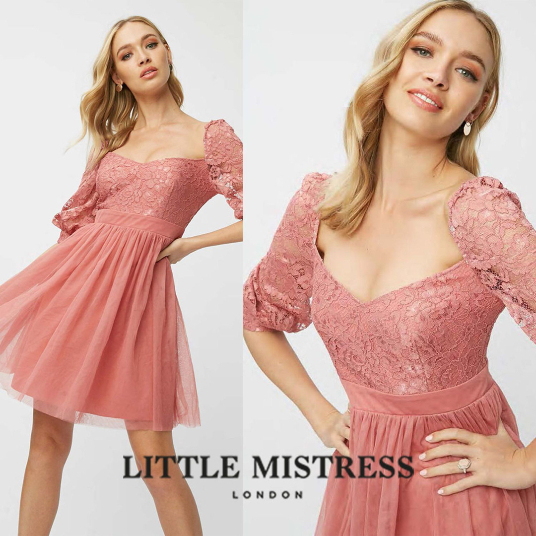 新品未使用 Little Mistress レースフレアミニドレス S