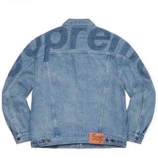 SUPREME 14SS Classic Logo Hooded Denim Parka Jacket Indigo Used