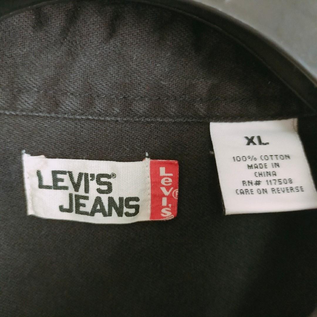 LEVI’S リーバイス　ブラックデニム　シャツ　メタルボタン　レッドタブ　XL 2
