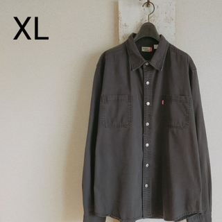 リーバイス(Levi's)のLEVI’S リーバイス　ブラックデニム　シャツ　メタルボタン　レッドタブ　XL(シャツ)