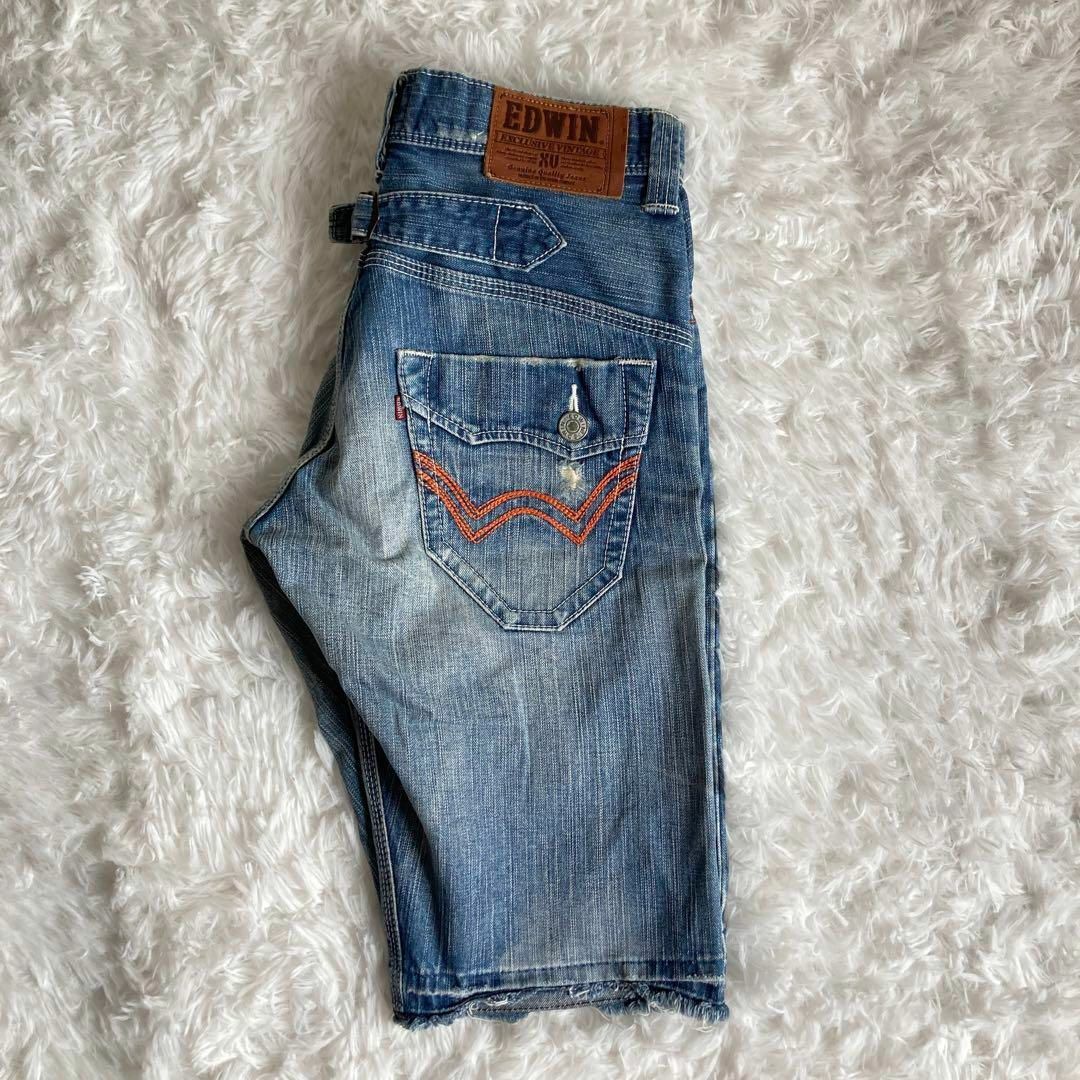 EDWIN - 【訳あり美品】 EDWIN 403XU ダメージ加工ショートフリンジ