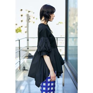 21SS エンフォルド　C/Peタイプライター VネックBLOUSE