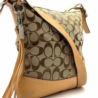 コーチ(COACH)の✨美品✨ コーチ シグネチャー ショルダーバッグ 斜め掛け ポシェット 9362(ショルダーバッグ)