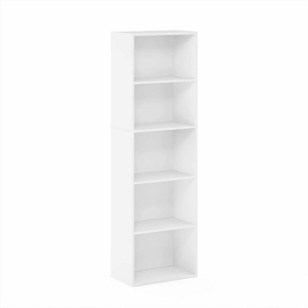 フリノ(Furinno) 本棚 棚 カラーボックス 5段 ホワイト 132×40