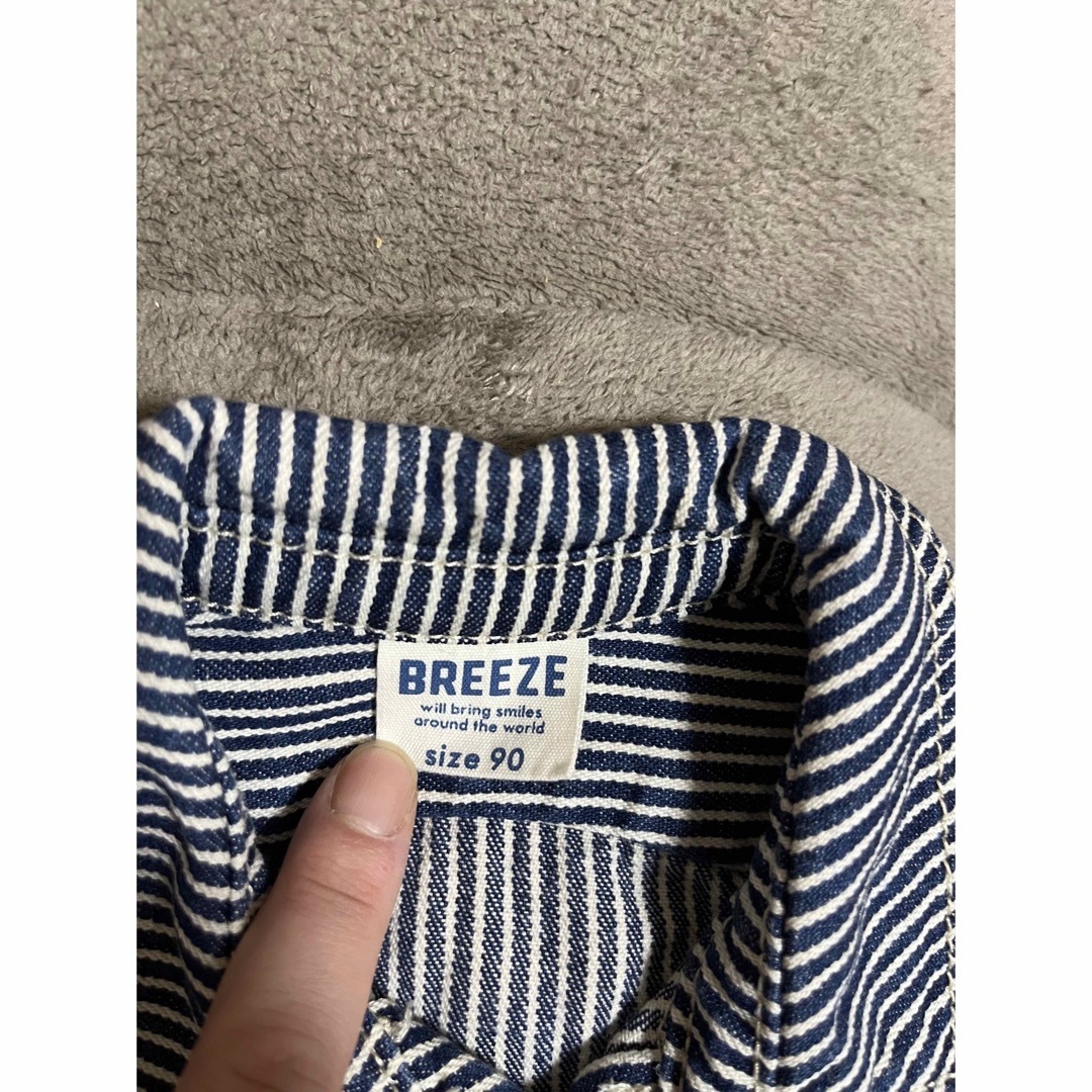 BREEZE(ブリーズ)のBREEZE つなぎ ストライプ 90cm キッズ/ベビー/マタニティのキッズ服男の子用(90cm~)(パンツ/スパッツ)の商品写真