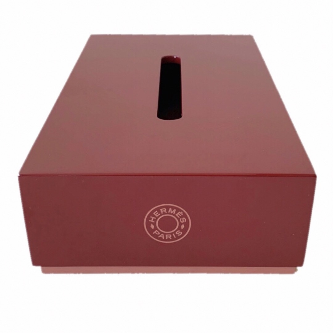 HERMES エルメス ティッシュボックス BOX ラッカーウッド レッド
