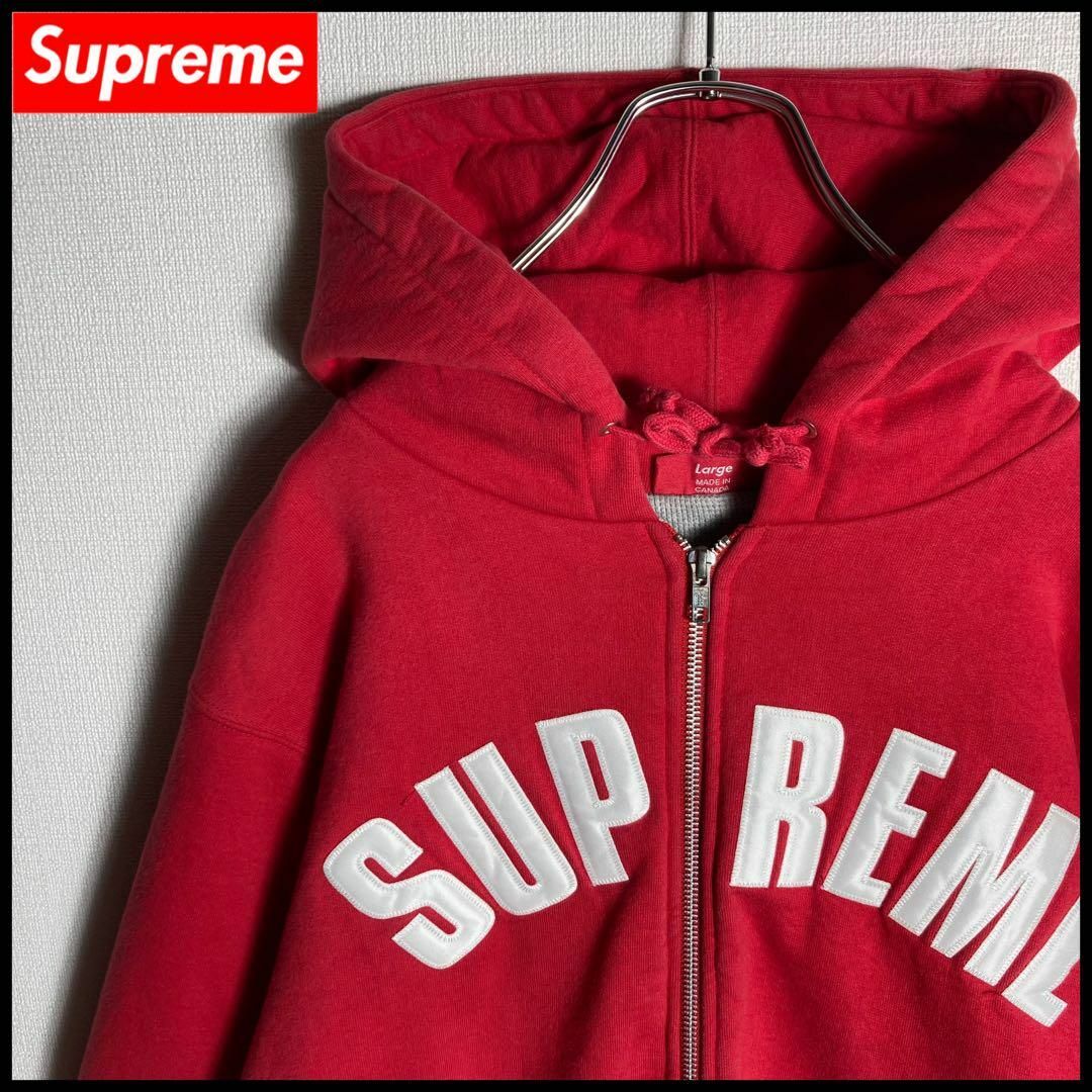 Supremeのフルジップパーカー　サイズL