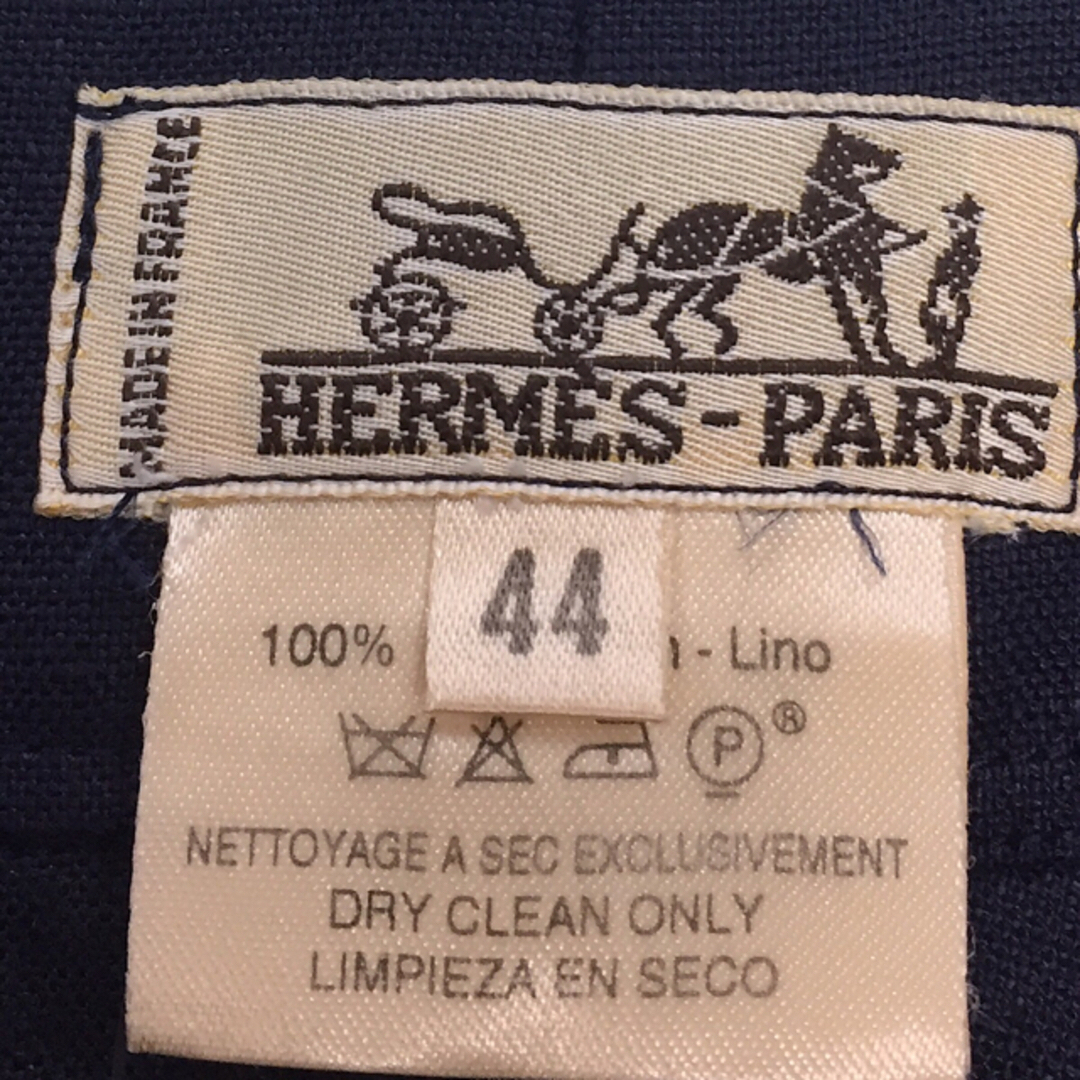 Hermes(エルメス)のHERMES エルメス リネン ロングスカート  ネイビー  レディースのスカート(ロングスカート)の商品写真