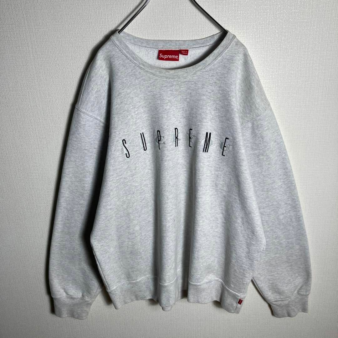 希少XLサイズ】シュプリーム ビッグ刺繍ロゴ入りスウェット 即完売