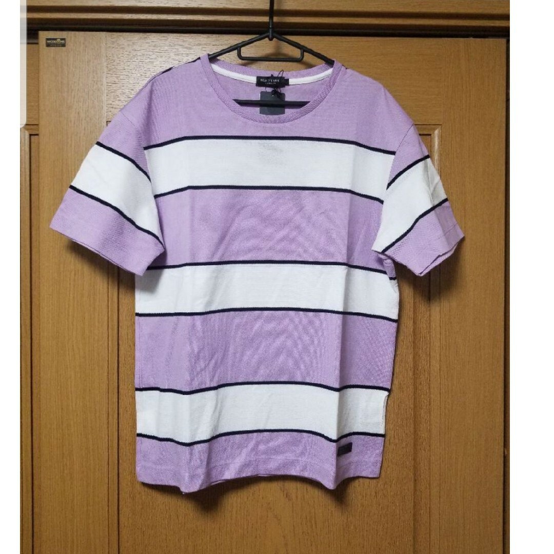 【新品】ブラックレーベルクレストブリッジ 　Tシャツ　バーバリー　ボーダー　紫L