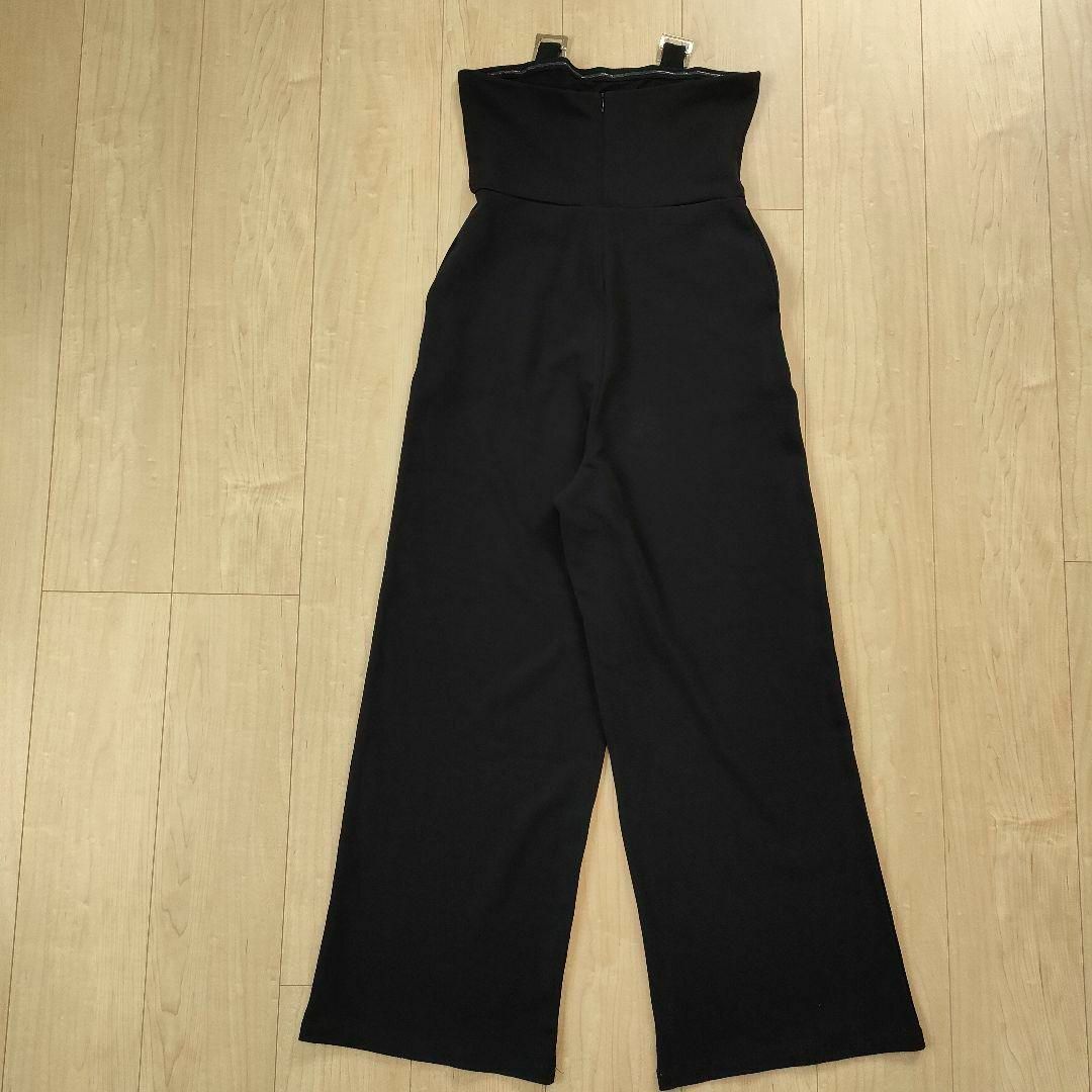 ZARA - ZARA ザラ ストラップレス ワイド ジャンプスーツ 黒 M
