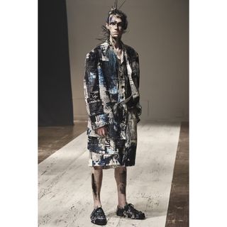 yohji yamamoto pour homme 22SS 新聞ジャケット