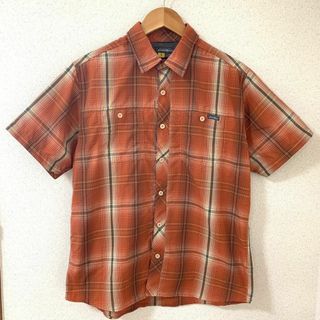 エディーバウアー(Eddie Bauer)のEddie Bauer エディーバウアー 半袖 チェック シャツ 美品 オレンジ(シャツ)