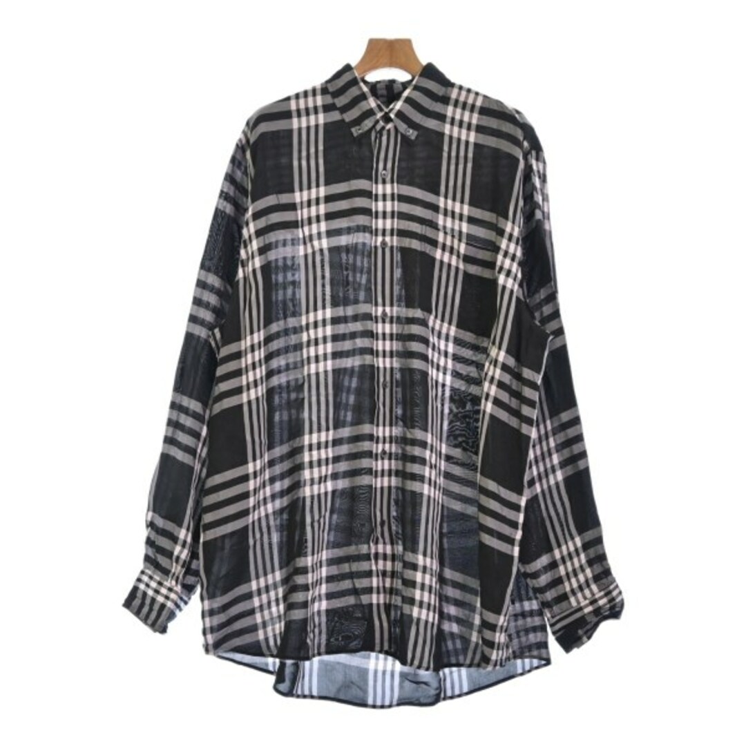 MARNI マルニ カジュアルシャツ 46(M位) 黒xピンク(チェック)