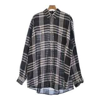 マルニ(Marni)のMARNI マルニ カジュアルシャツ 46(M位) 黒xピンク(チェック) 【古着】【中古】(シャツ)