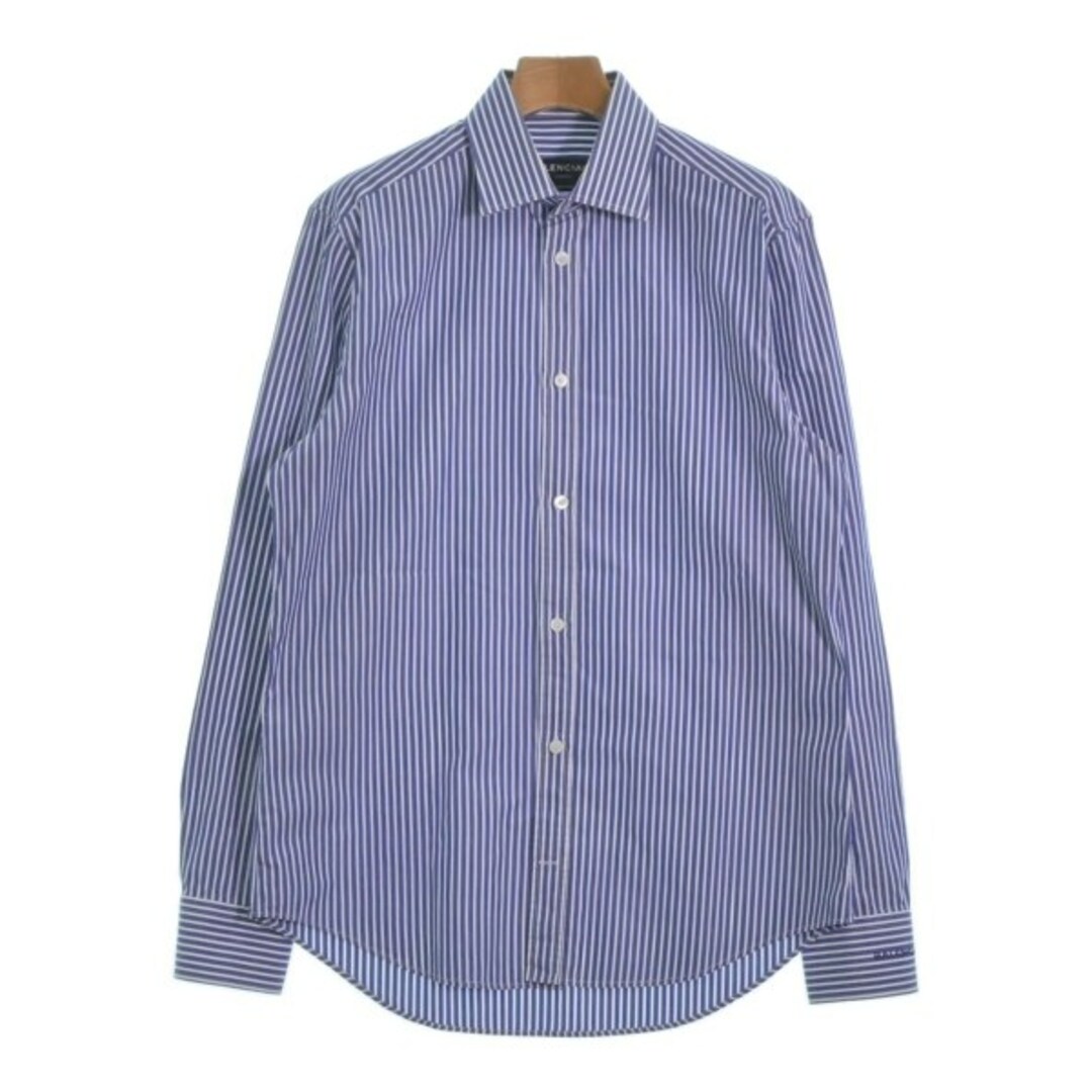 BALENCIAGA カジュアルシャツ 39(M位) 紺x白(ストライプ)なし伸縮性