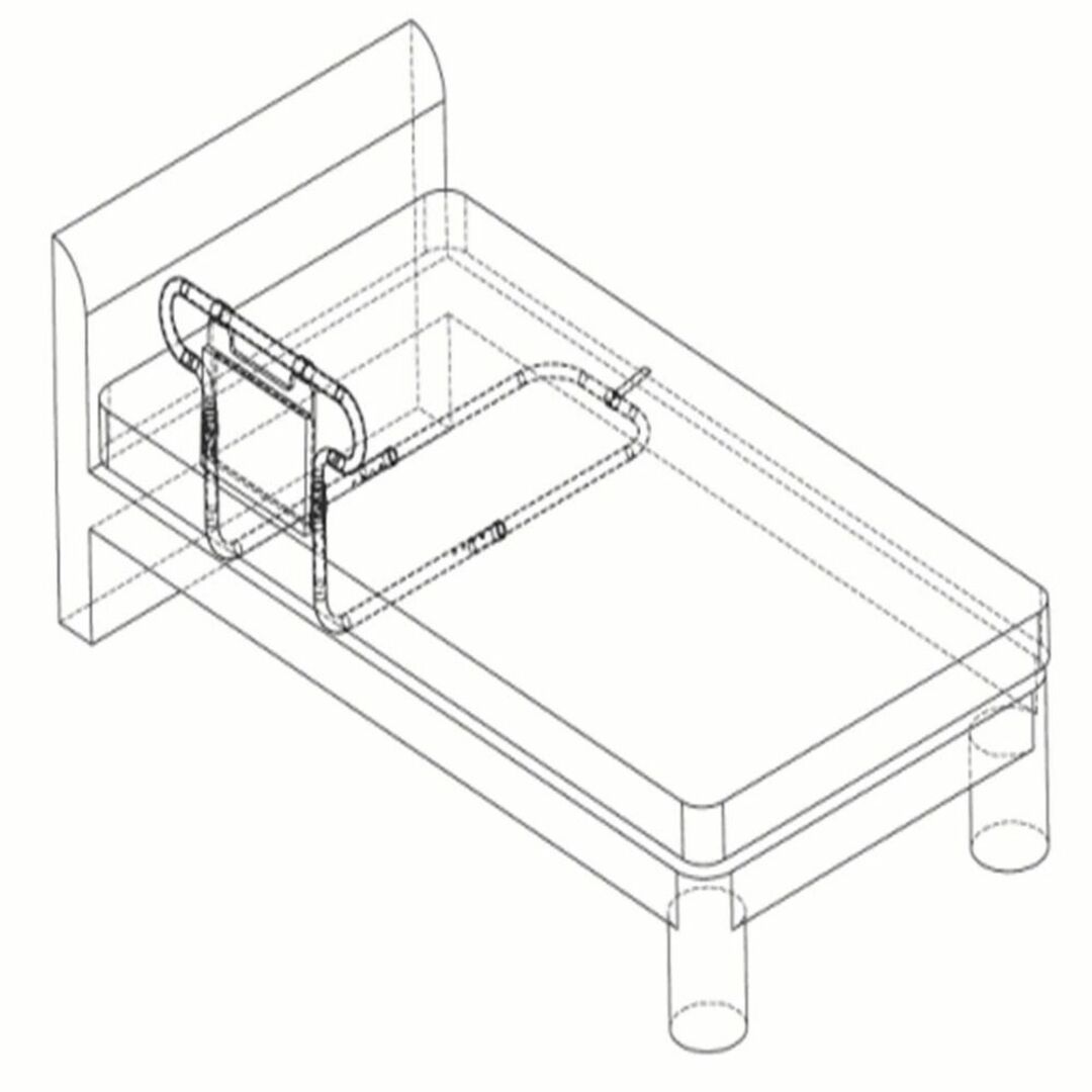 SUKONG ベッド用手すり 起き上がり手すり ハンドル高度レール長さ調節可 ベ 5