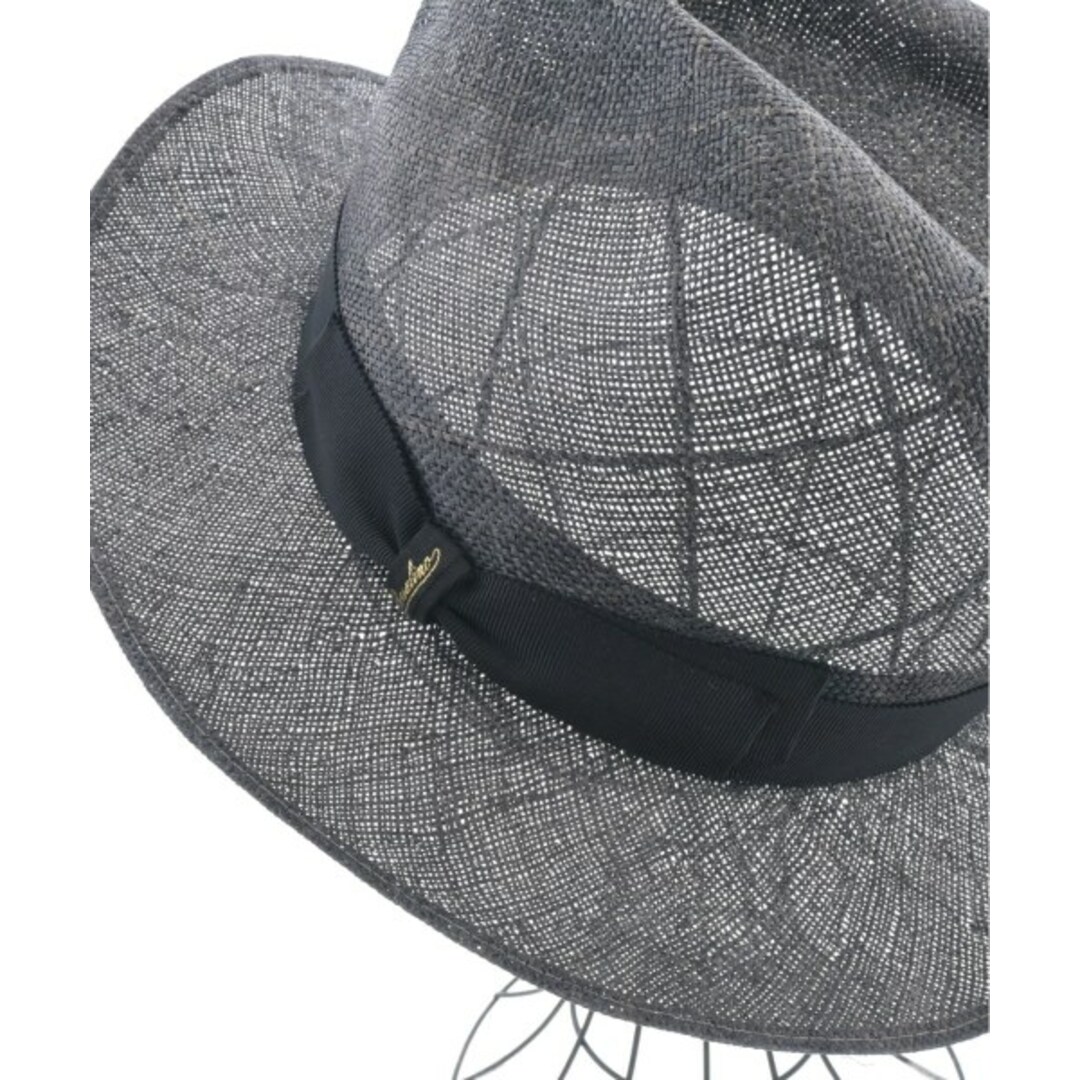 Borsalino ボルサリーノ ハット 58cm グレーx黒