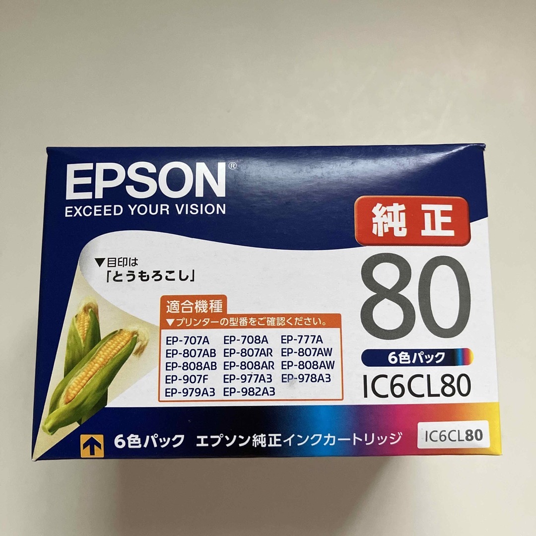 EPSON - エプソン 純正 インク とうもろこし トウモロコシ IC6CL80 6色 ...