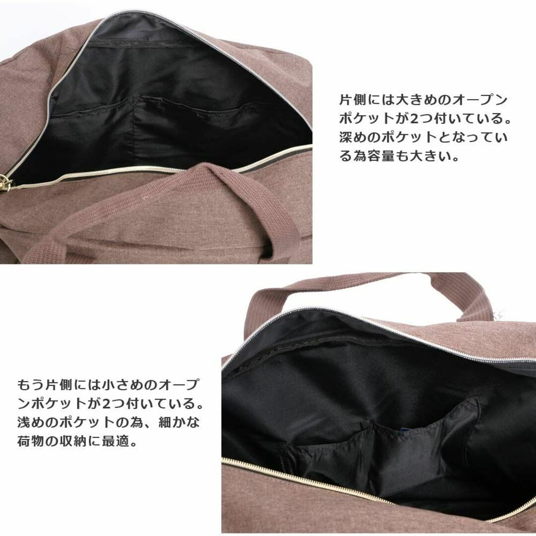 【色: ダスティーピンク】ボストンバッグ レディース キャリーオン ボストン 大 3