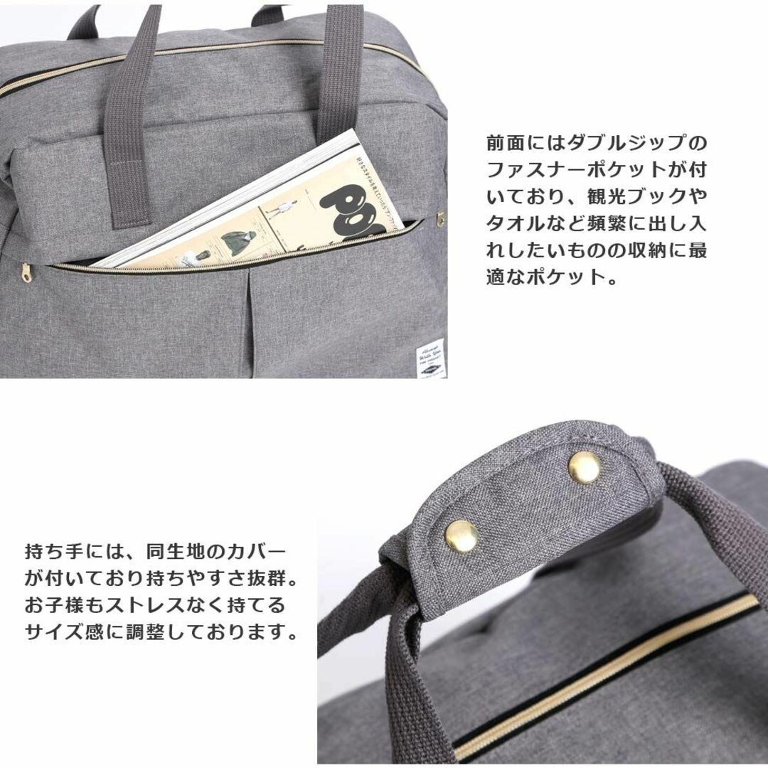 【色: ダスティーピンク】ボストンバッグ レディース キャリーオン ボストン 大 5