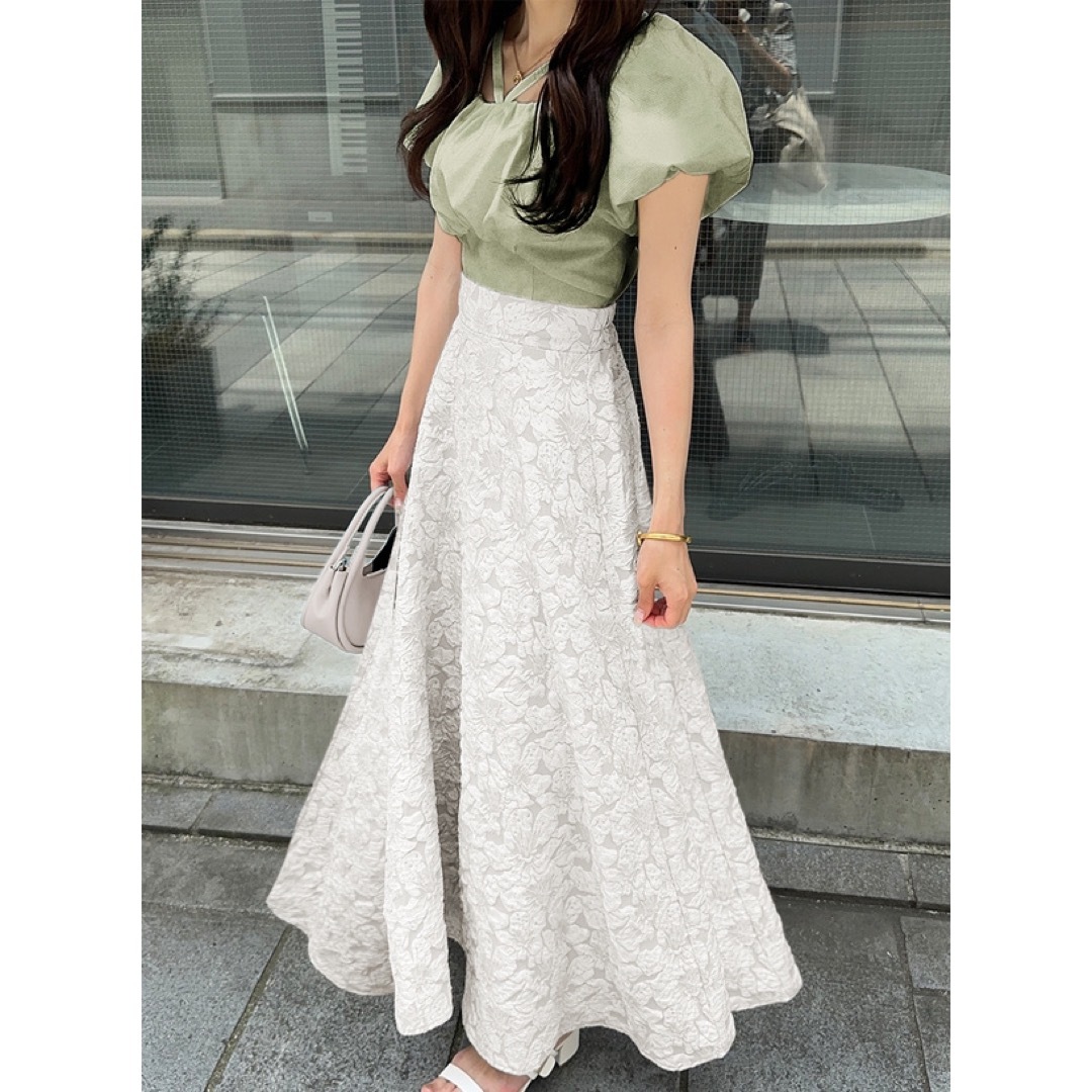 GRL ツイードバルーンスリーブバックリボンブラウス[dkの通販