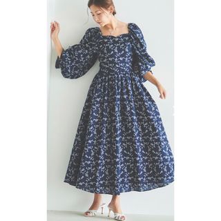 チャコット(CHACOTT)のstina closet tulip dress / navy(ロングワンピース/マキシワンピース)