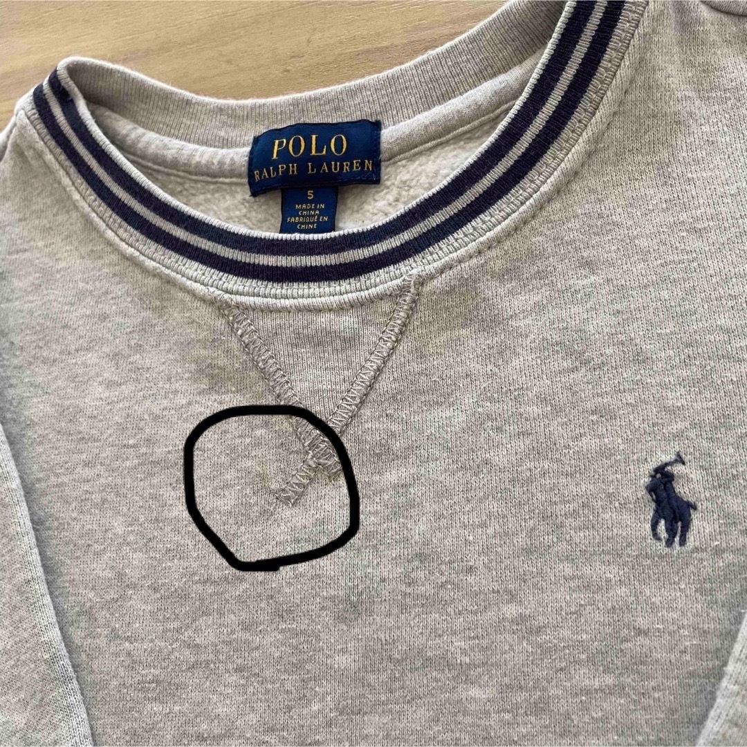 POLO RALPH LAUREN(ポロラルフローレン)のラルフローレン　裏起毛　トレーナー　５歳　115cm キッズ/ベビー/マタニティのキッズ服男の子用(90cm~)(Tシャツ/カットソー)の商品写真