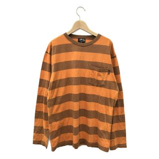 お値下げ中★新品★stussy スチューシー／メンズM／ボーダー柄／カジュアル／