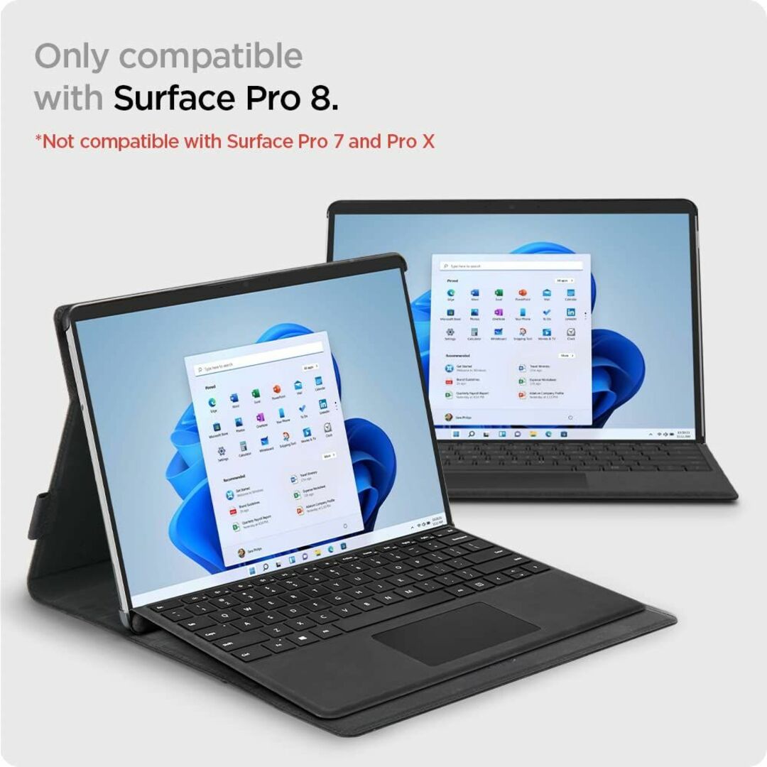 【色: ブラック】Spigen マイクロソフト Surface Pro8 ケース