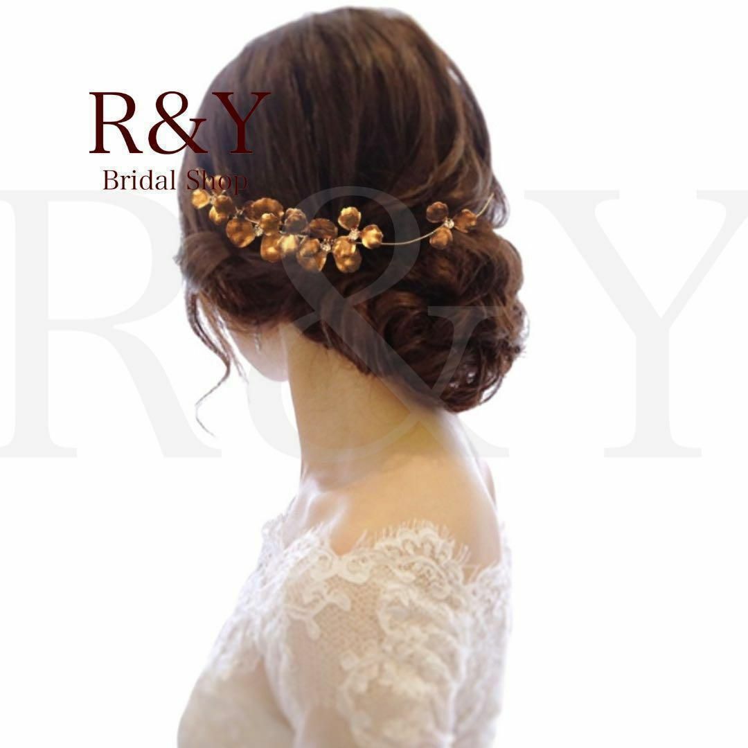 H37ブライダル　ヘッドドレス　ウェディング　ヘアアクセサリー　髪飾り　和装 ハンドメイドのウェディング(ヘッドドレス/ドレス)の商品写真