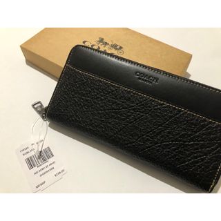 コーチ(COACH)の新品　coach コーチ　長財布　ブラック　F12130(長財布)