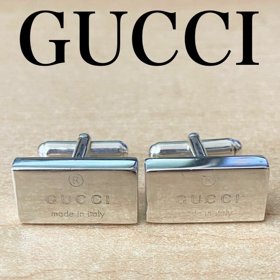 希少品　グッチ GUCCI カフス ボタン カフリンクス Gロゴ インゴット | フリマアプリ ラクマ