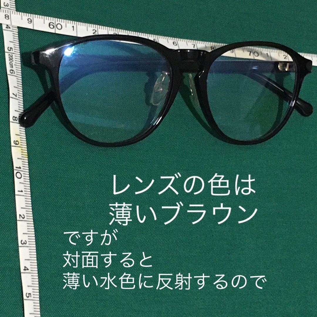 新品 ボストンスタイル メガネ 眼鏡 度無し ブラック 薄ブラウン UV cut レディースのファッション小物(サングラス/メガネ)の商品写真