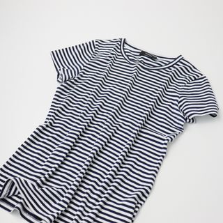 セオリー(theory)のセオリー Theory EVERYDAY.STRIPE RODIONA2 コットン ボーダー 半袖 Tシャツ S/ネイビー系 トップス カットソー【2400013472159】(Tシャツ(半袖/袖なし))