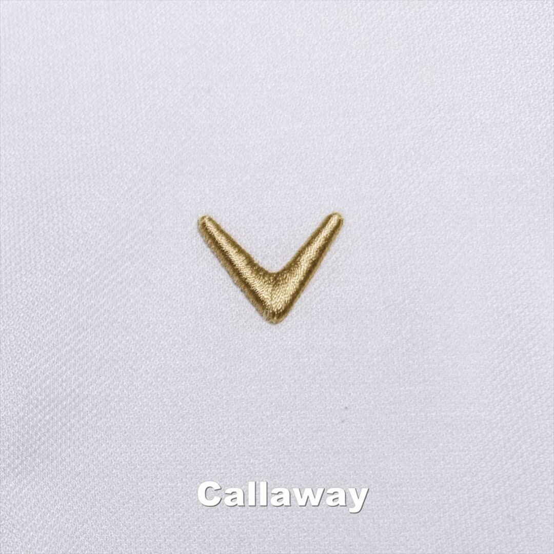 Callaway(キャロウェイ)の【Callaway】キャラウエイ ゴールド刺繍ロゴ ティップライン ポロシャツ レディースのトップス(ポロシャツ)の商品写真