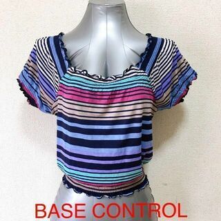 ベースコントロール(BASE CONTROL)の【BASE CONTROL】ボーダーブラウス(Tシャツ(半袖/袖なし))