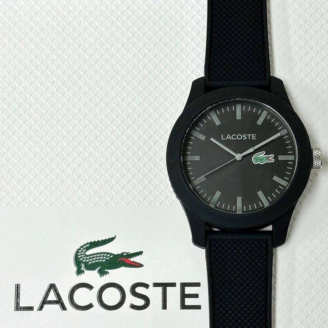 LACOSTE ラコステ メンズ 腕時計 L.12.12 ブラック ラバー