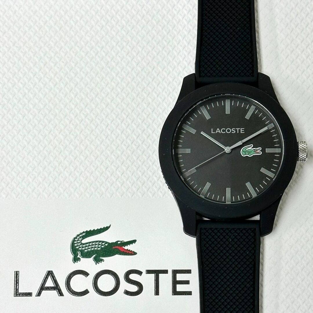 LACOSTE(ラコステ)のLACOSTE ラコステ メンズ 腕時計 L.12.12 ブラック ラバー  メンズの時計(腕時計(アナログ))の商品写真