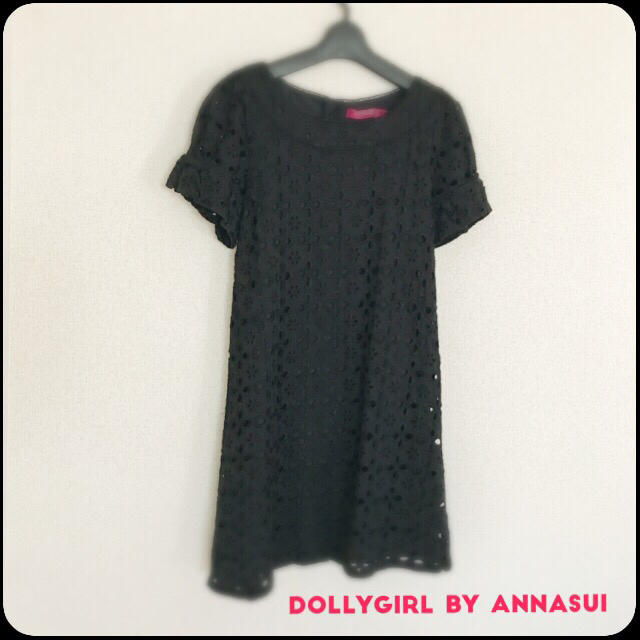 DOLLY GIRL BY ANNA SUI(ドーリーガールバイアナスイ)のDOLLYGIRL BY ANNASUI♡黒刺繍ワンピ レディースのワンピース(ミニワンピース)の商品写真