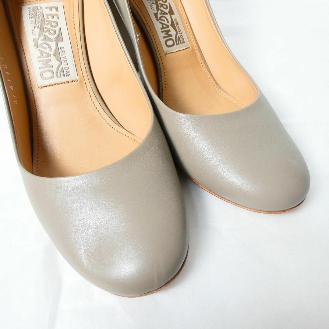 極美品 Salvatore Ferragamo チャンキーヒール パンプス-tops.edu.ng
