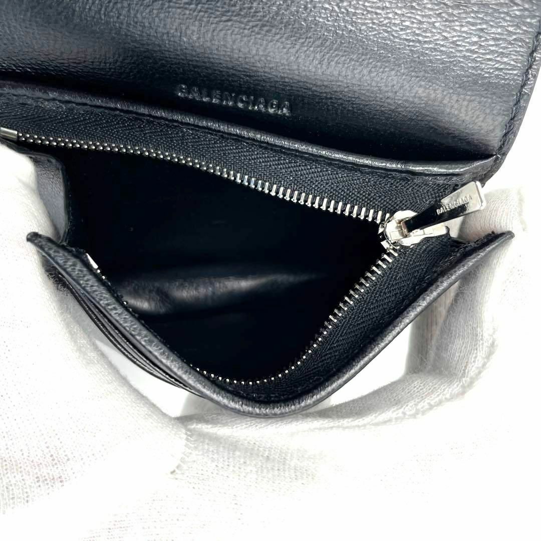 【美品】バレンシアガ ロゴ 折り財布 コンパクトウォレット メンズ レディース