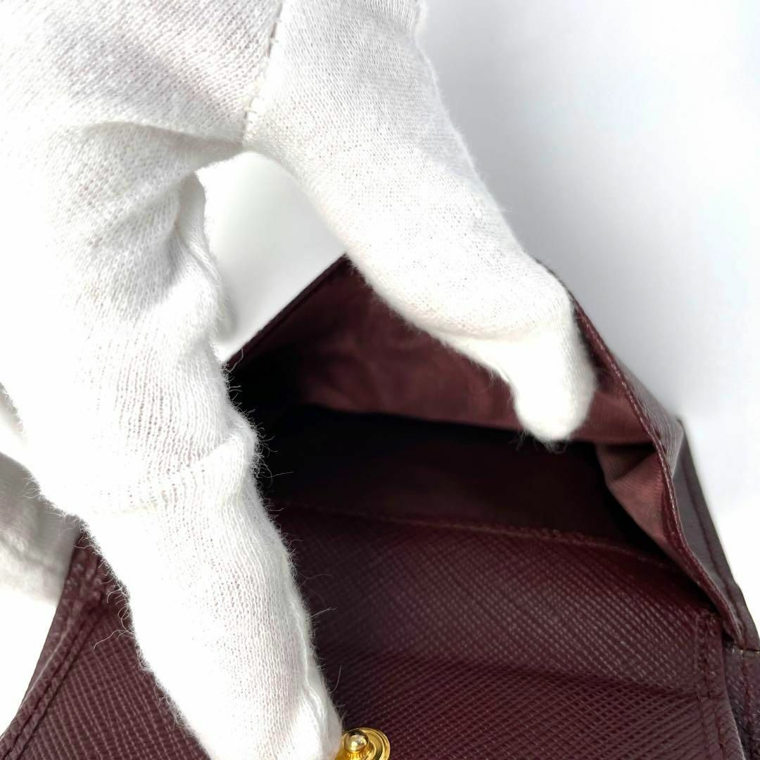 PRADA(プラダ)の【極美品】PRADA プラダ 二つ折り財布 サファイアーノ マルチカラー レザー レディースのファッション小物(財布)の商品写真