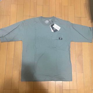 アウトドア(OUTDOOR)の【新品未使用】アウトドア ビッグシルエット 5分袖Tシャツ Mサイズ カーキ(Tシャツ/カットソー(半袖/袖なし))