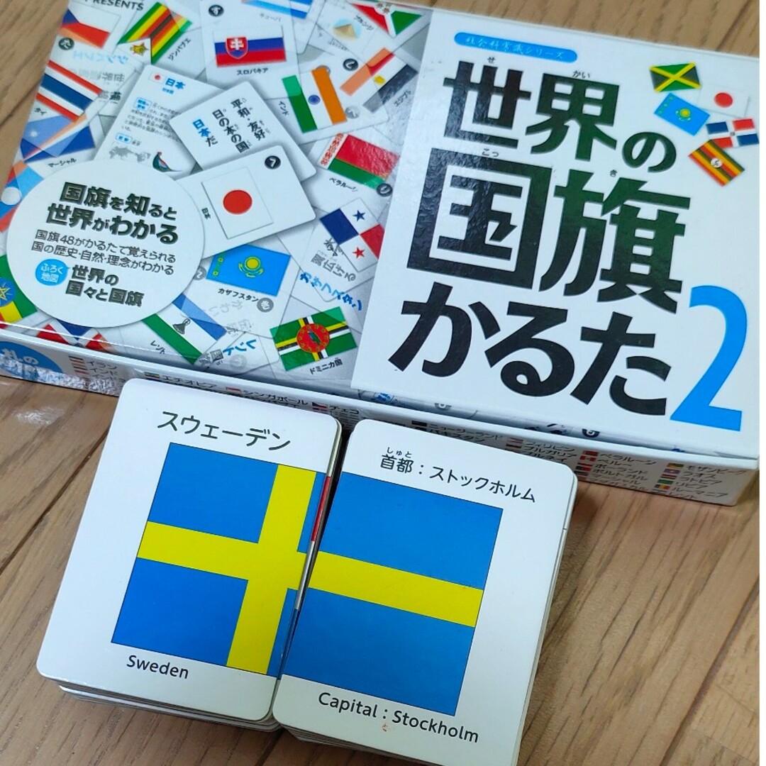 国旗かるた 国旗絵合わせゲーム セット エンタメ/ホビーのテーブルゲーム/ホビー(カルタ/百人一首)の商品写真