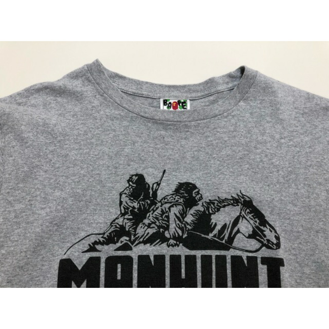 A BATHING APE(アベイシングエイプ)のA BATHING APE（アベイシングエイプ）MANHUNT　Tシャツ【中古】【007】 メンズのトップス(Tシャツ/カットソー(半袖/袖なし))の商品写真