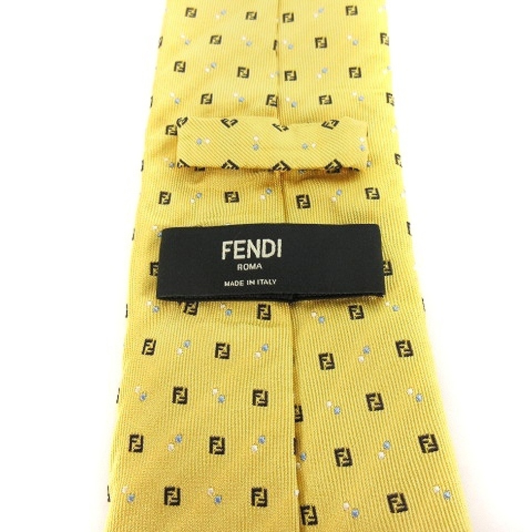 FENDI(フェンディ)のフェンディ ネクタイ 総柄 シルク100％ 黄 イエロー 黒 マルチカラー メンズのファッション小物(ネクタイ)の商品写真