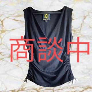 クレイサス(CLATHAS)の美品タイムsale クレイサス　カシュクール風トップス　M(Tシャツ(半袖/袖なし))
