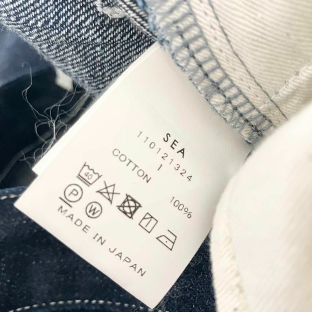 SEA - SEA ウエストタックワイドテーパードデニムパンツ WASABI DENIM