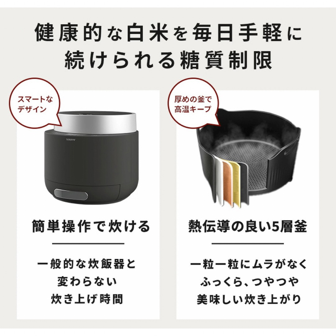 糖質カット炊飯器 SOUYI SY-138の通販 by ぱんだ's shop|ラクマ